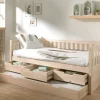 Enfant Drawer ZIP Lit enfant banquette 4 tiroirs en bois 90x200 cm
