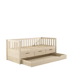 Enfant Drawer ZIP Lit enfant banquette 4 tiroirs en bois 90x200 cm