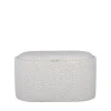 Drawer ZOÉ Banc ovale imprimé animal avec plateau et rangement L77cm