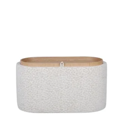 Drawer ZOÉ Banc ovale imprimé animal avec plateau et rangement L77cm