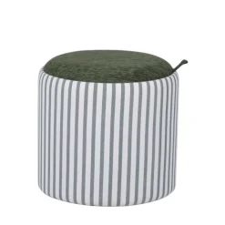 Drawer ZOÉ Pouf rond en tissu avec plateau et rangement ø40cm