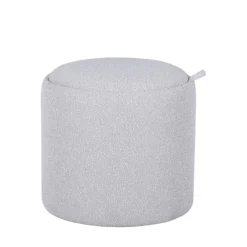 Drawer ZOÉ Pouf rond en tissu avec plateau et rangement ø40cm