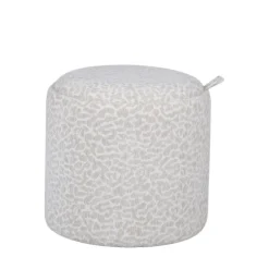 Drawer ZOÉ Pouf rond imprimé animal avec plateau et rangement ø40cm