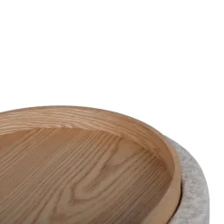Drawer ZOÉ Pouf rond imprimé animal avec plateau et rangement ø40cm