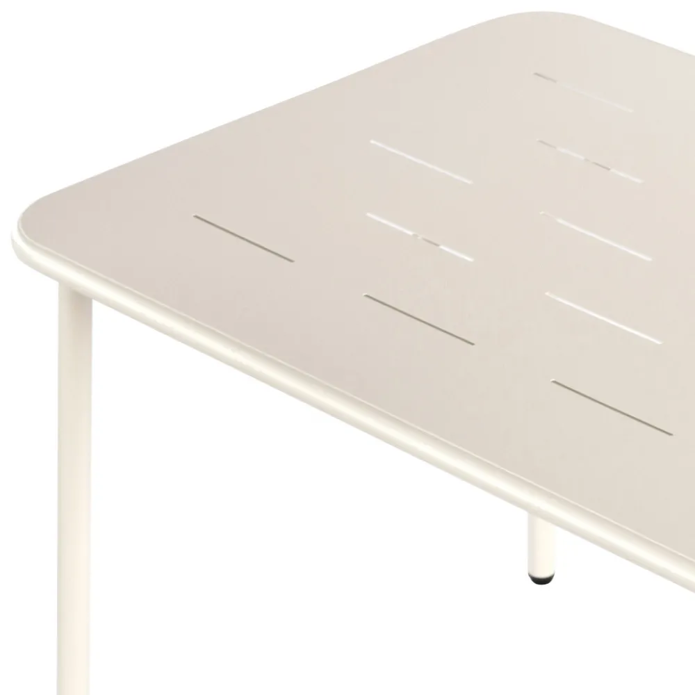 Drawer ZYRA Table à manger de jardin 4 personnes en métal